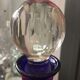 Carafe a decanter in blue and transparent bohemian glass