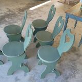 6 heart chairs