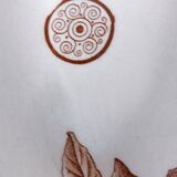 Large hollow iron earth dish daisy decor