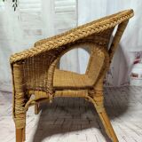 Vintage rattan basket chair