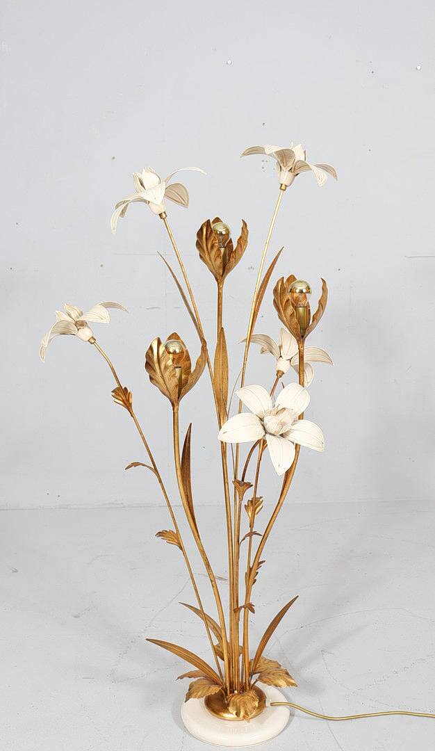 Hans Kögl. In the style of. Floral floor lamp, Hollywood Regency, 1970s.