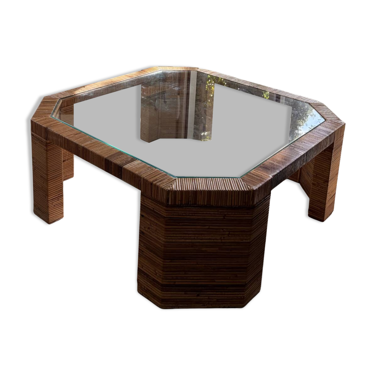 Vintage rattan coffee table – Les Composantes (Sezane)