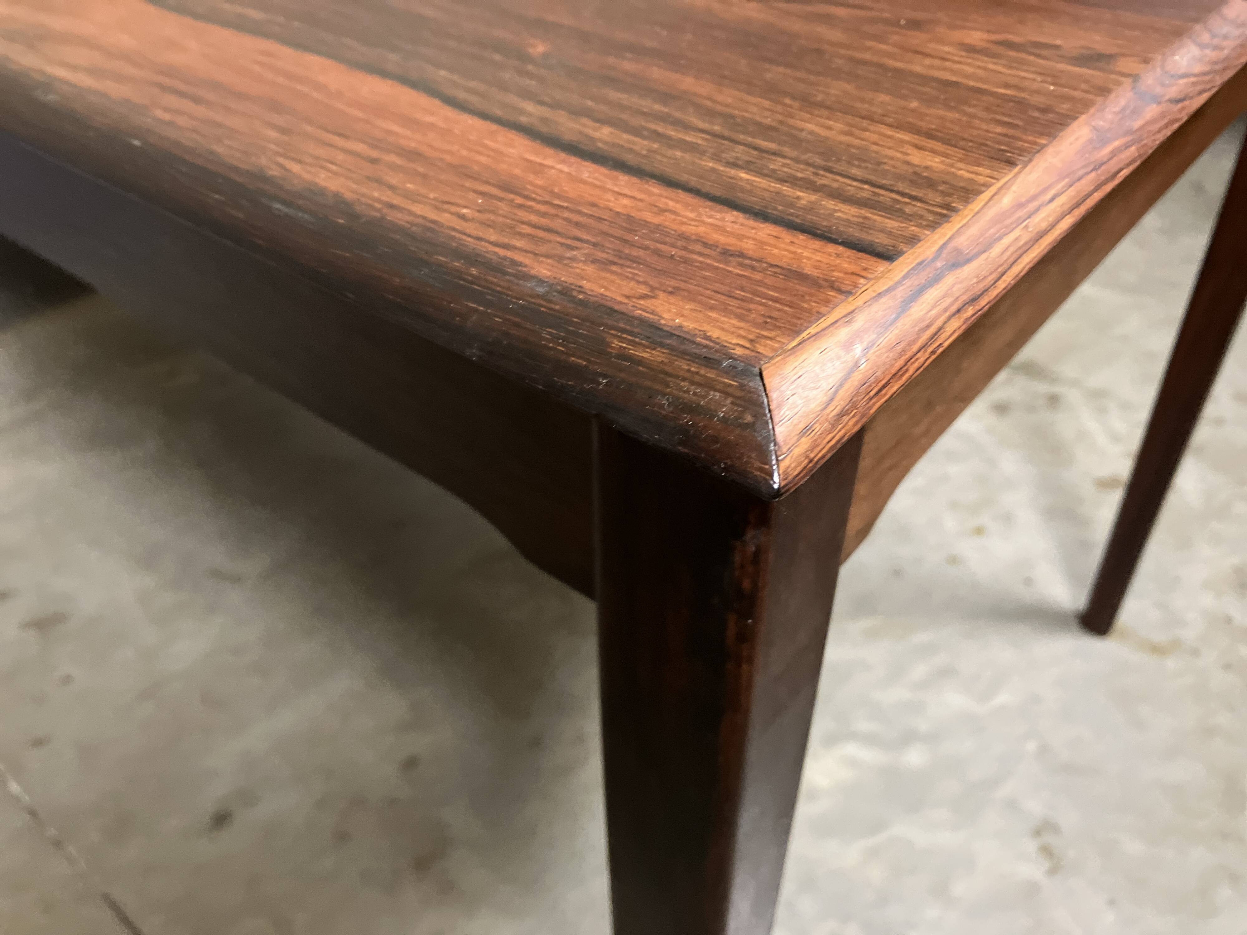 Mid-century rosewood extendable dining table