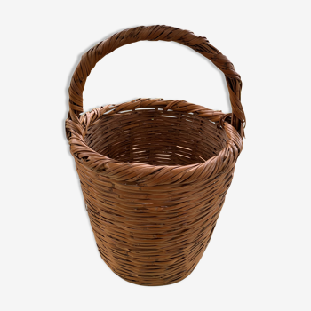 Old braid wicker basket