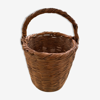 Panier en osier tresse ancien