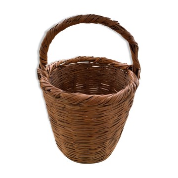 Panier en osier tresse ancien