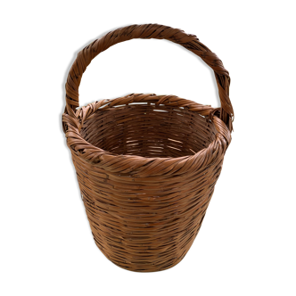 Old braid wicker basket