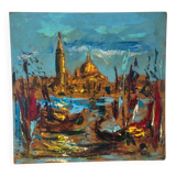 Venice, knife technique on panel