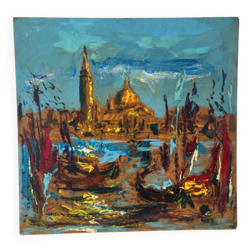 Venice, knife technique on panel