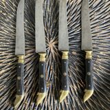 4 antique table knives - Pouzet Bigay - Thiers late nineteenth