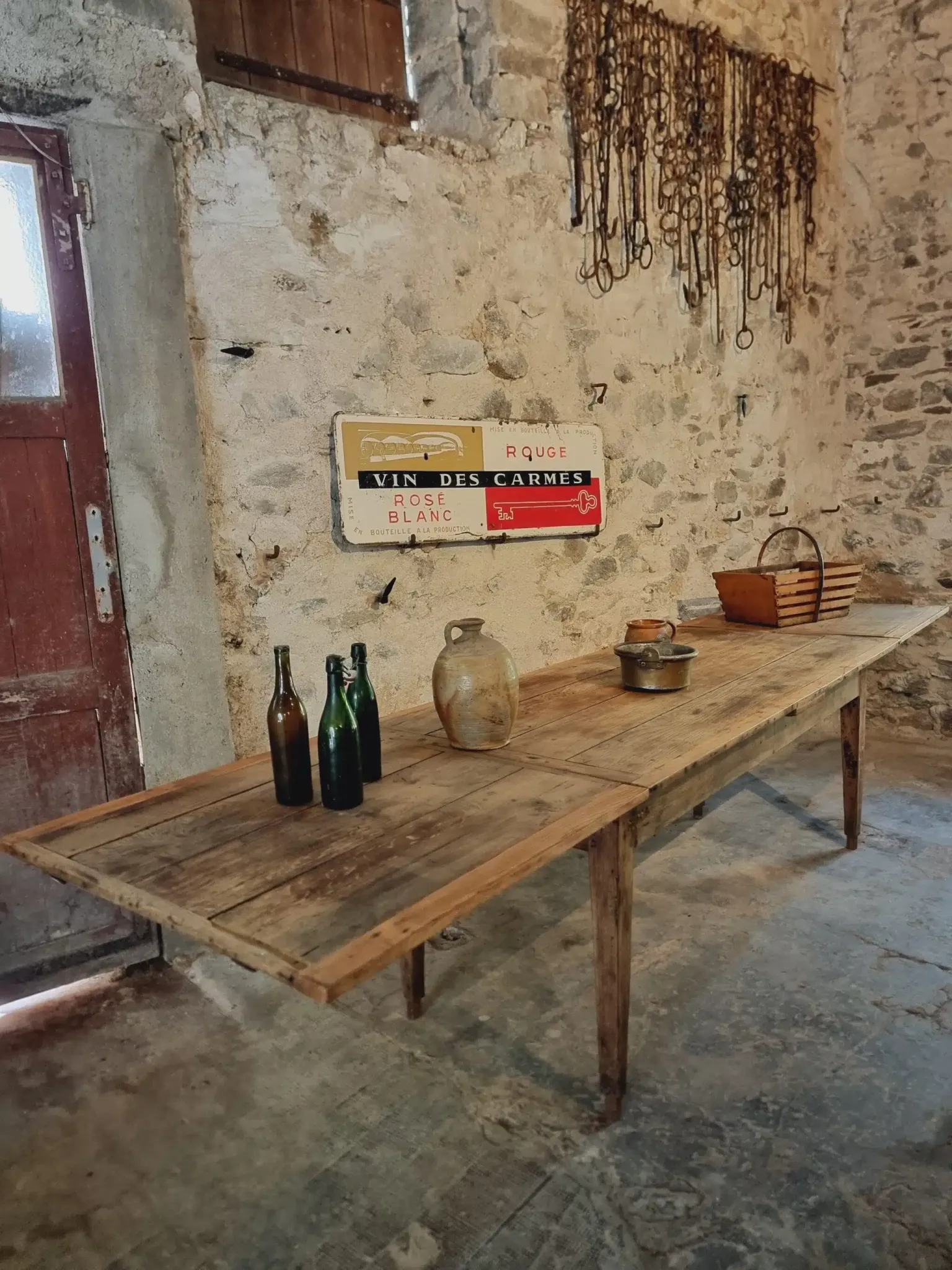 19th Century French Farmhouse Table in Chestnut Wood, Extendable to 365cm, Rustic Dining or Work Table