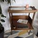 Table à thé 1900 art nouveau acajou laiton meuble ancien desserte