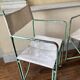 Pair of antique vintage camping metal chairs plianfer