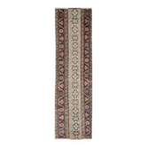 Tapis coureur vintage turc saumon et crème, 70x262 cm