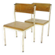 Paire de chaises d'école