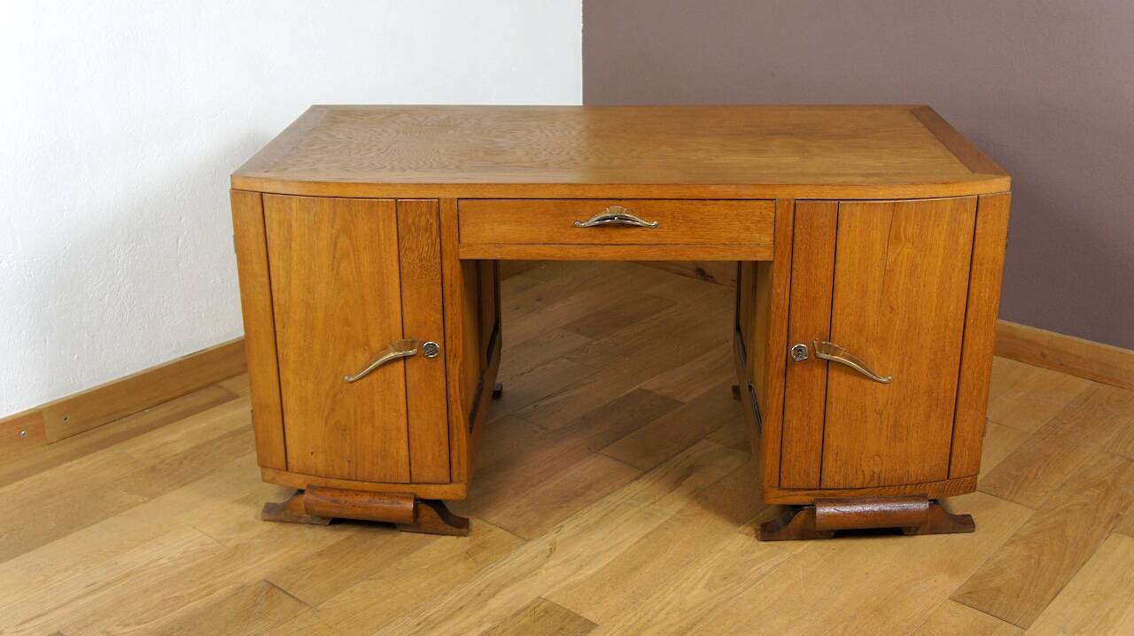 Bureau Art-Déco galbé 1930-1940