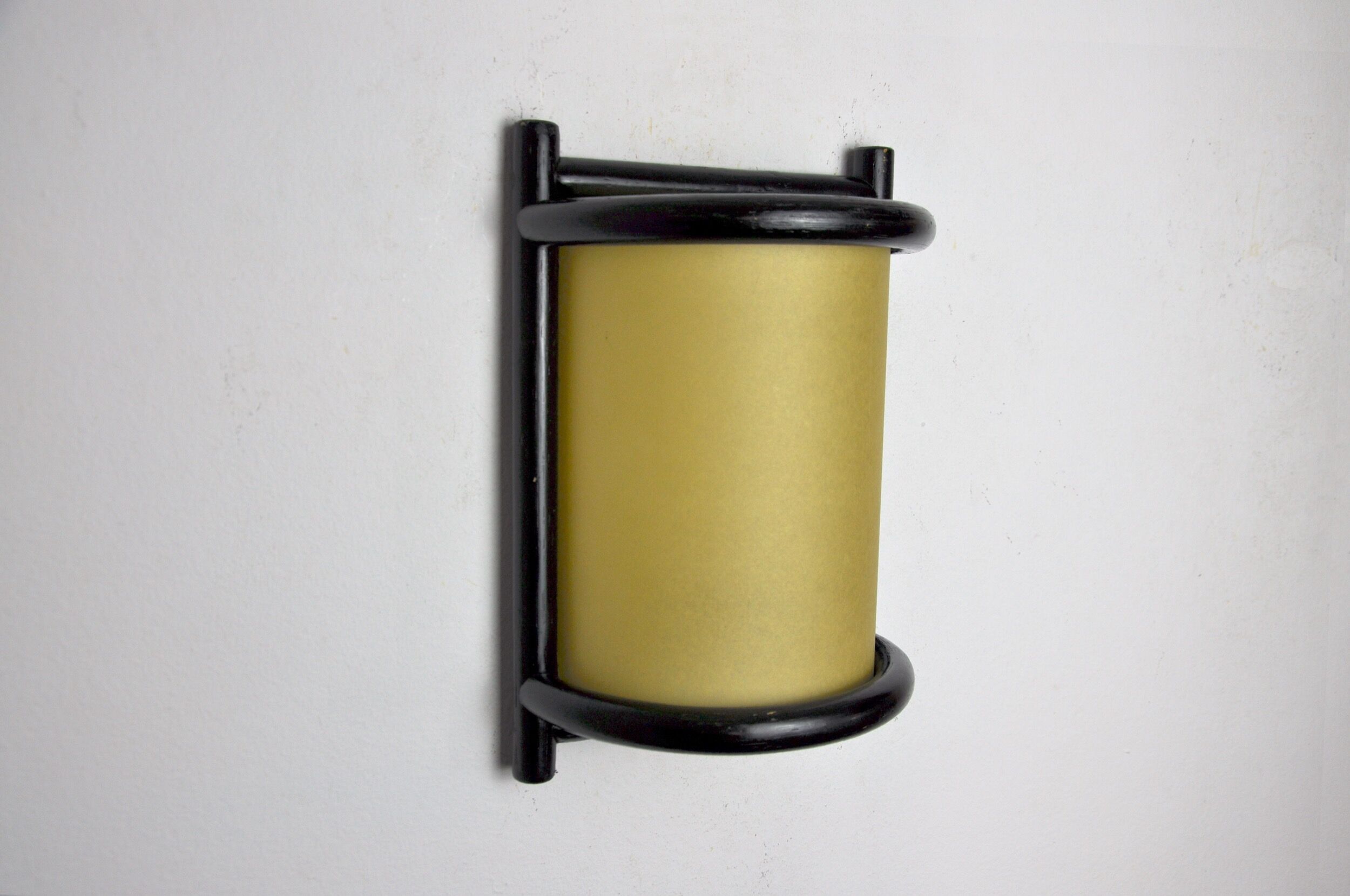 Rattan wall lamp France 1960