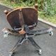 Fauteuil de bureau vintage pivotant – chêne et piètement tripode