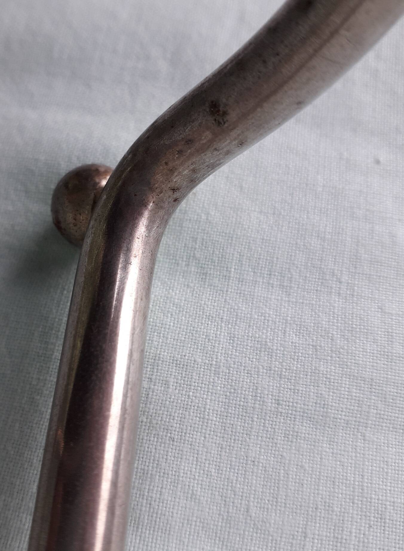 Double candlestick in silver-plated metal