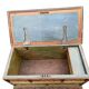 Large antique chest / bed end in solid exotic mahogany wood. 19th century