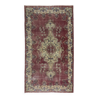 Tapis vintage tissé à la main turc unique en son genre - Élégance vintage intemporelle 286 x 162 cm