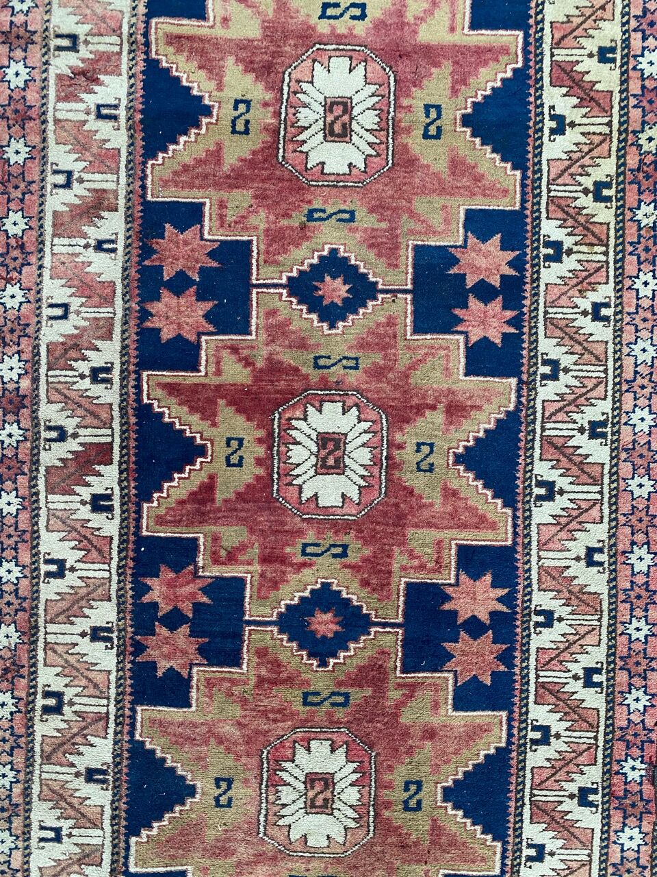 Handmade Turkish vintage carpet 102x190