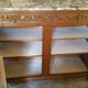 Art deco buffet  in blond oak with shelf marble