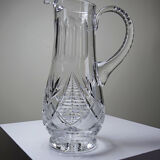 Large cut crystal water pitcher, European crystal makers 20th century