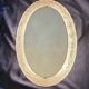 Erco large melted ice acrylic glass illuminated oval wall mirror, 1970s
