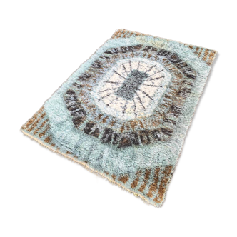 Tapis Ryä en laine, Suède, années 1980