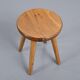 Pine stool by René Martin, France, circa 1965