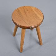 Pine stool by René Martin, France, circa 1965