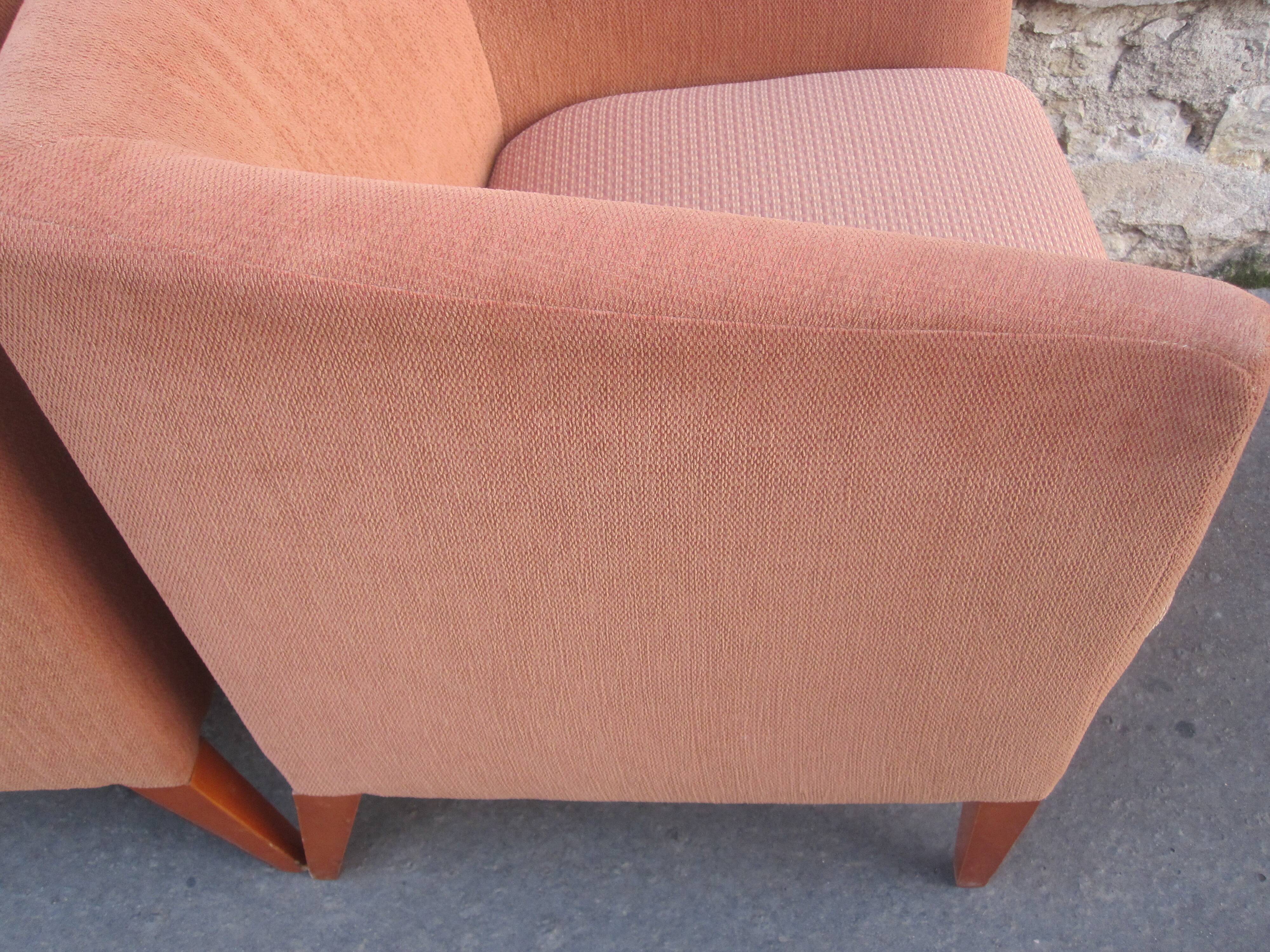 Pair of club style armchairs
