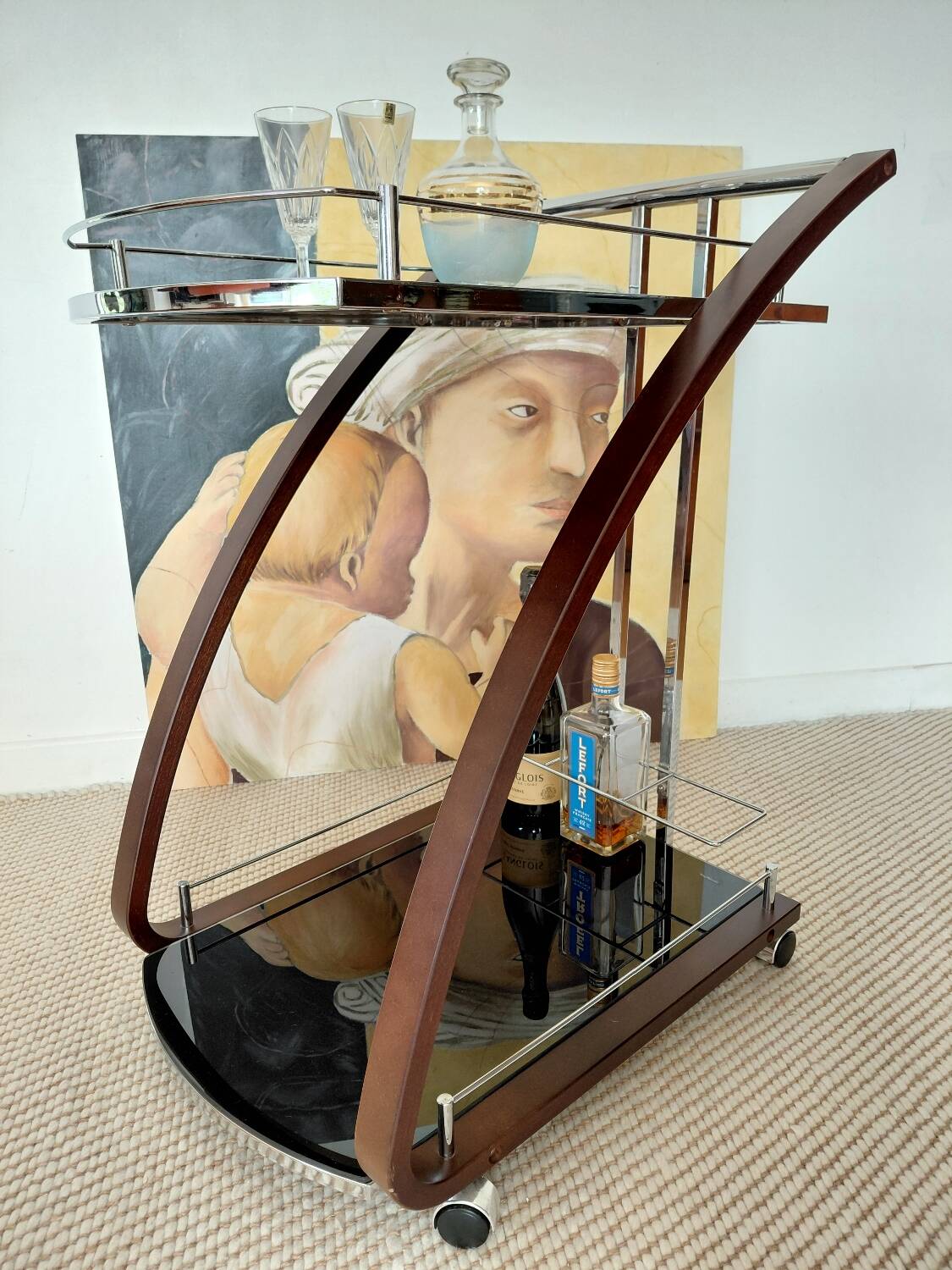 "Z-Shape" vintage 70s dessert table, Italian design: a real favourite.