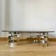 Smoked glass and chrome coffee table - Knut Hesterberg