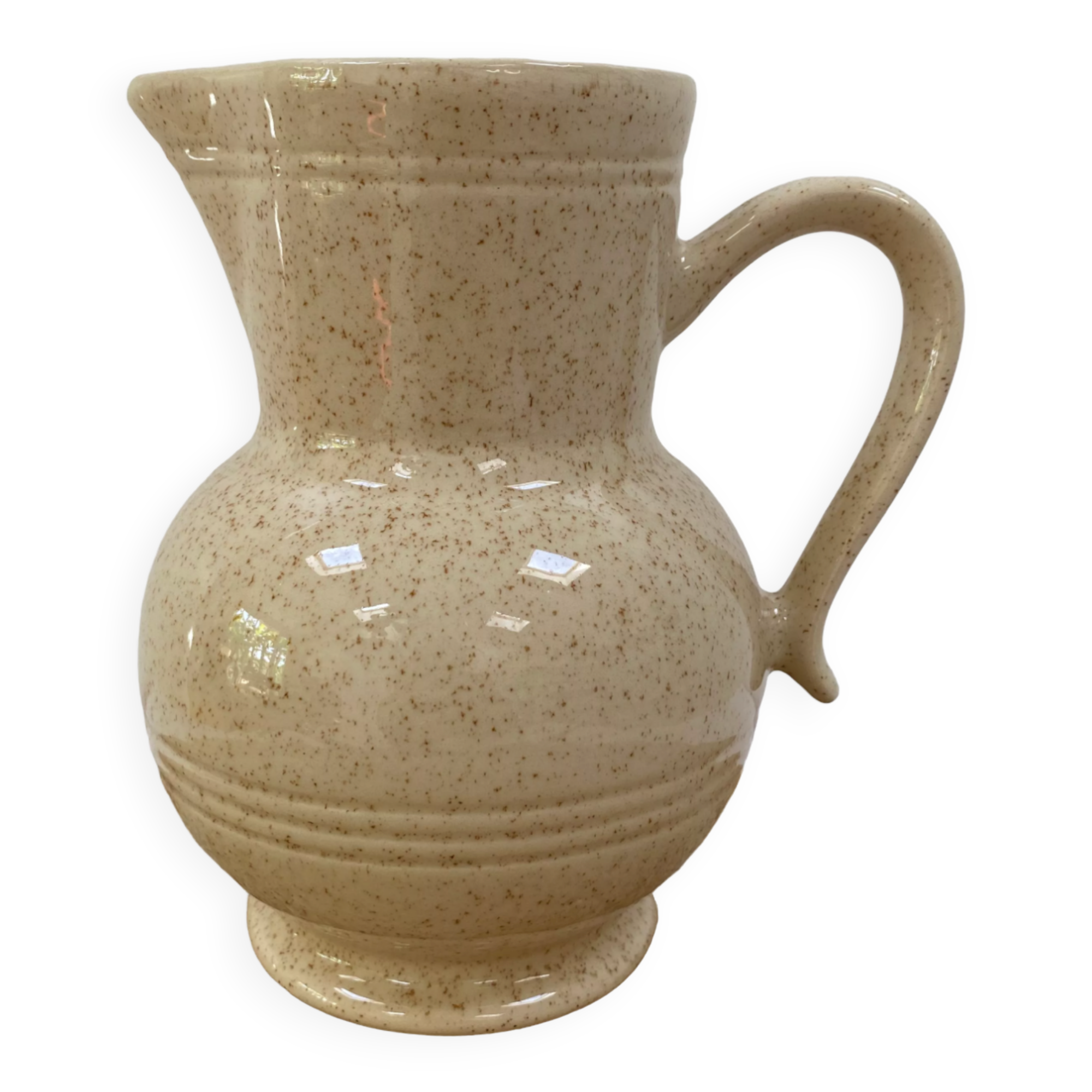 Speckled ceramic vase pitcher