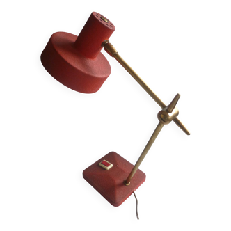 50's red granite paint desk lamp from the brand: aluminor nice