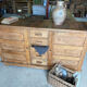 Renovated antique solid wood sideboard