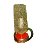 Vintage metal and glass lamp