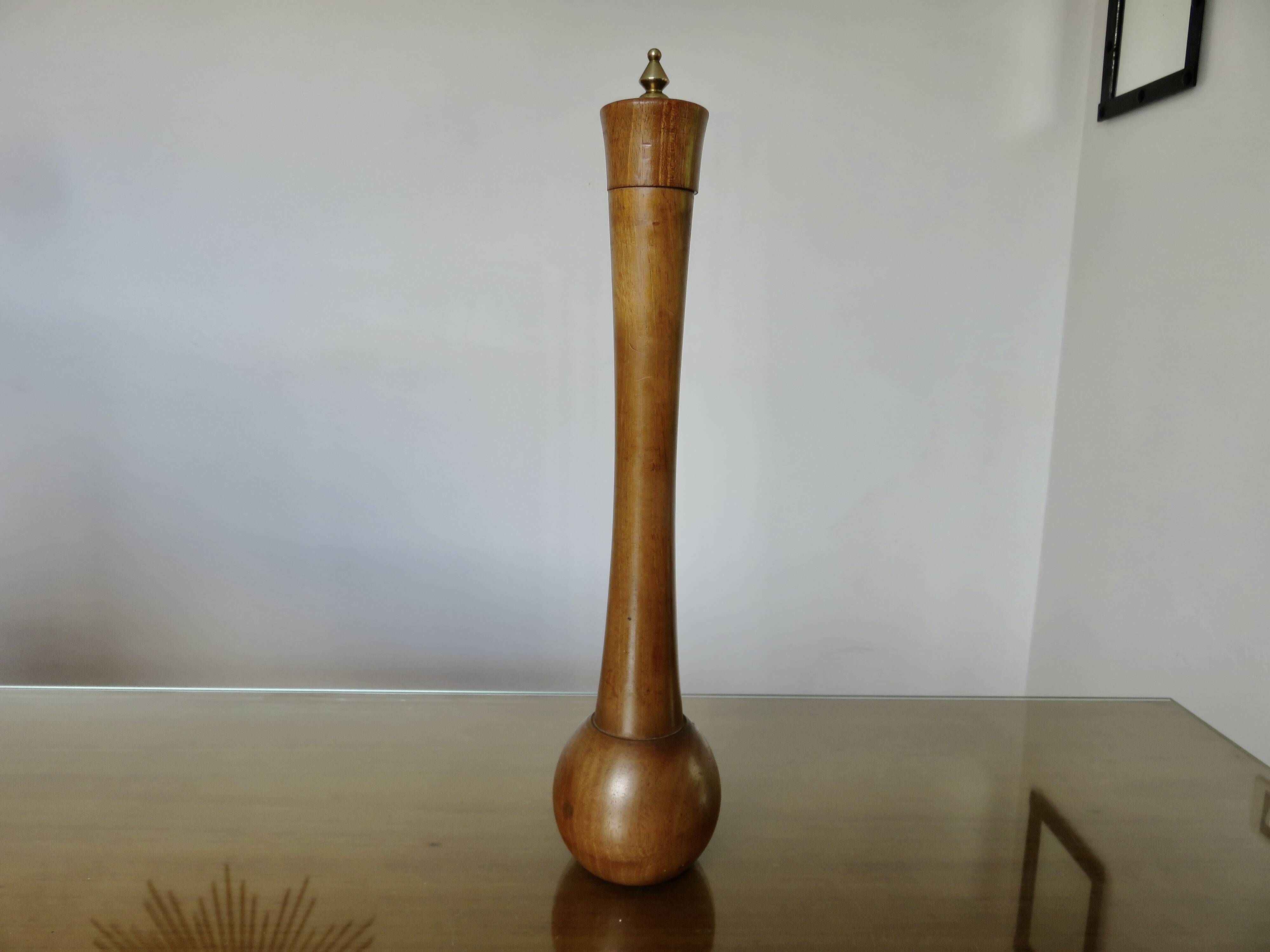 Large designer pepper mill made in Italy 1960