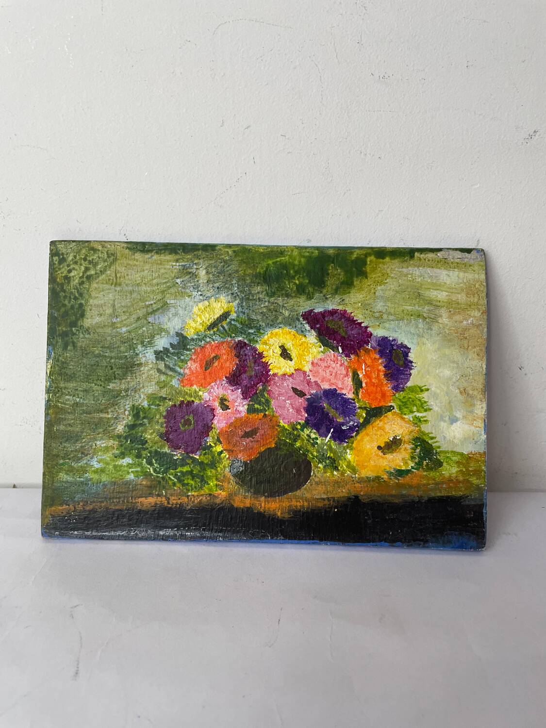 Small double-sided flower painting