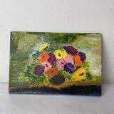 Small double-sided flower painting