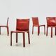 Mario Bellini Set of 4 Cab 412 Dining Chairs for Cassina Italy 1977