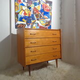 60s light wood chest of drawers