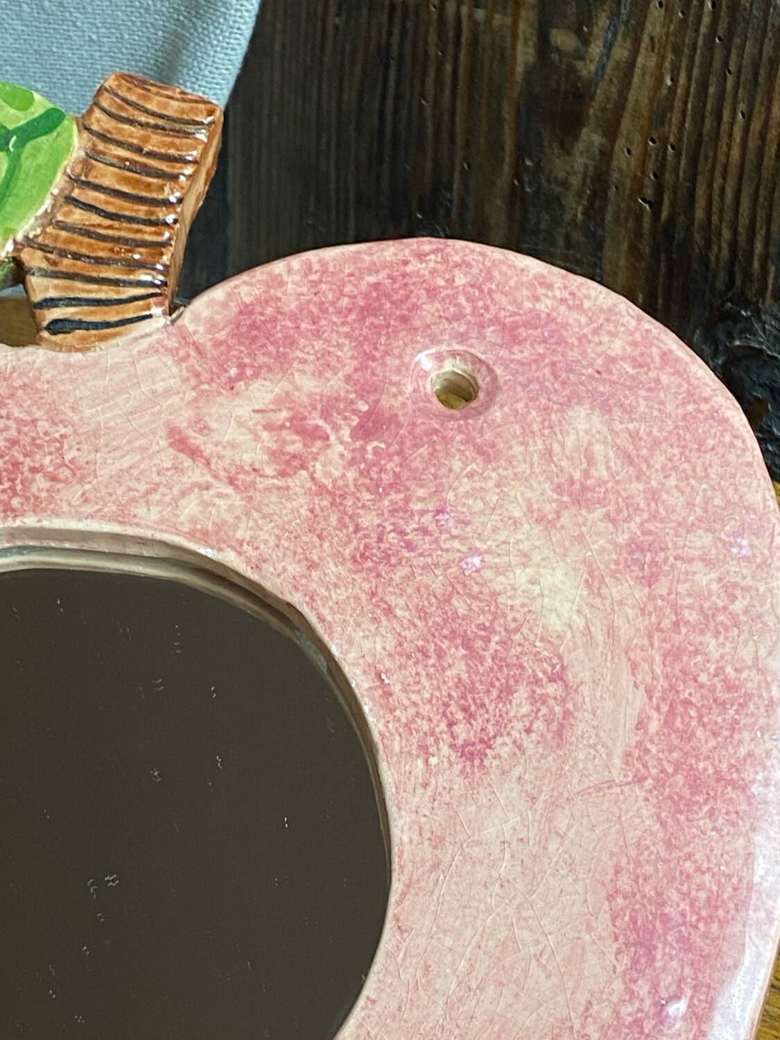 Ceramic apple mirror