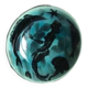 Pretty blue enamel bowl, signed "Courtade 81"