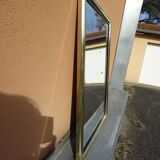 Brass and plexiglass mirror, 80s design