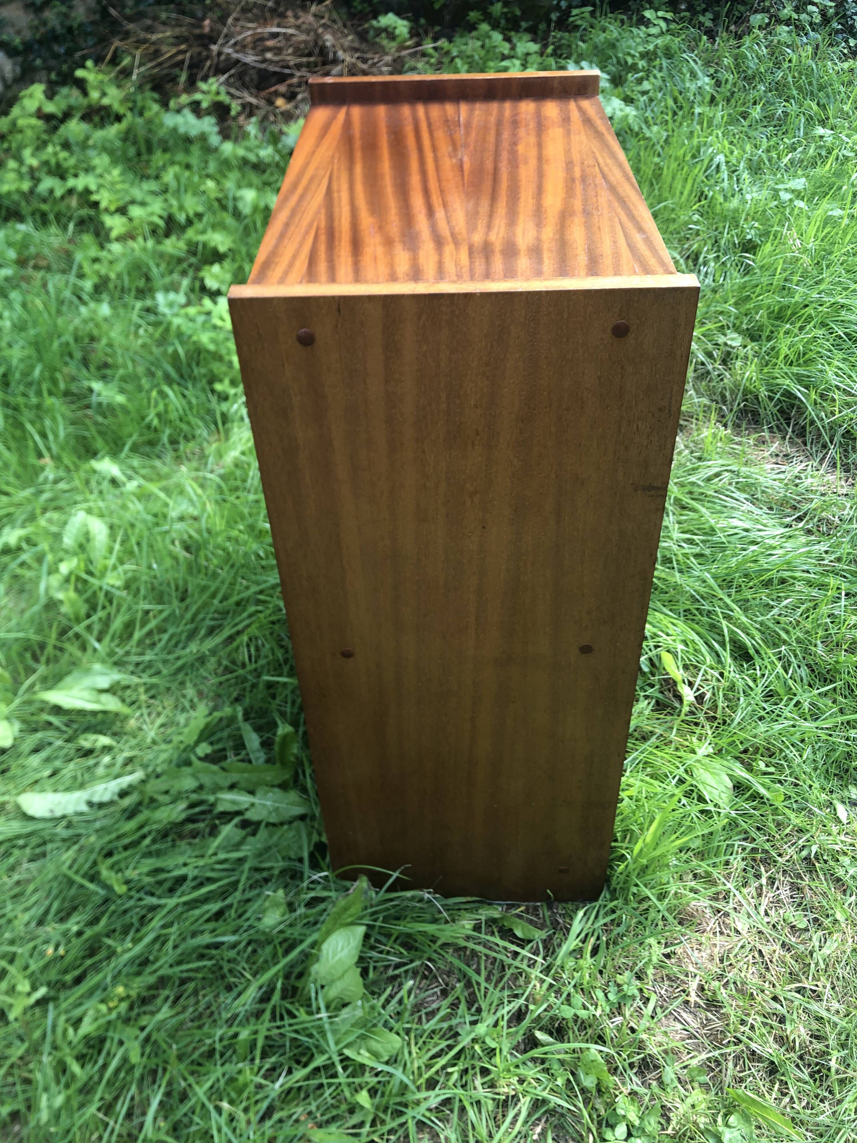 Vintage 60s storage display case with sliding windows