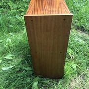 Vintage 60s storage display case with sliding windows