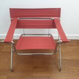 Pair of D4 folding armchairs by Marcel Breuer,  Tecta edition